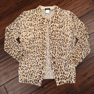 J. Crew leopard print cardigan